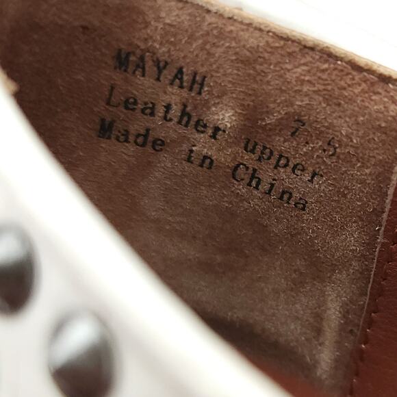 POUR LA VICTOIRE Mayah lace up oxfords wingtips white leather brogues shoes 7.5 - Picture 10 of 11